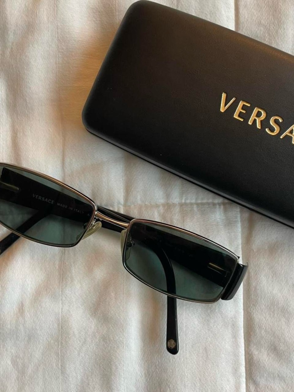 Vintage Versace Model 1135-B Black Rhinestone Eyeglass Frames